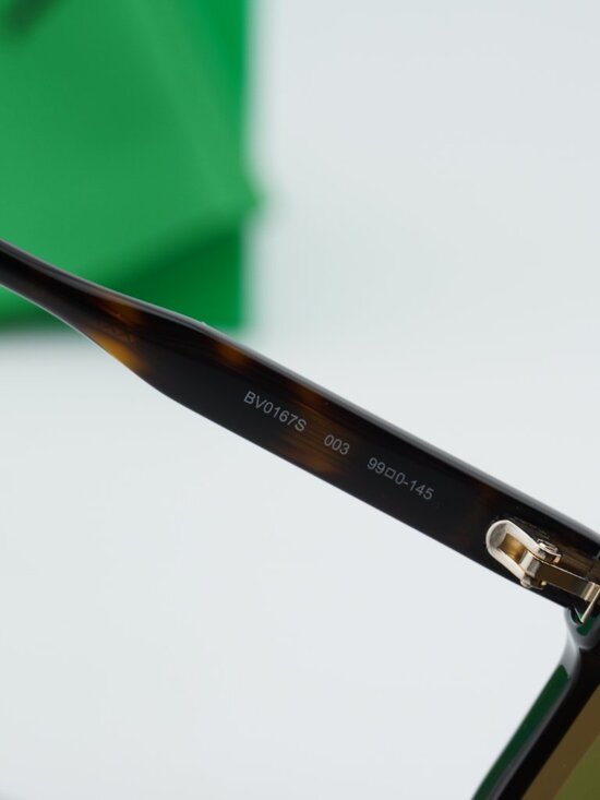 Bottega Veneta BV0167S 003 Shield Sunglasses - Havana/Brown